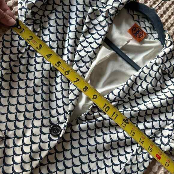 Tory Burch Hayley Scallop Blazer Single Button Pockets Nina Dobrev Women's XS - Picture 7 of 10